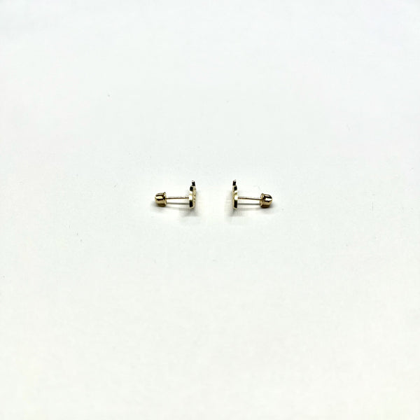 14K Gold Jesus Fish Stud Earrings