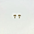 14K Gold Jesus Fish Stud Earrings