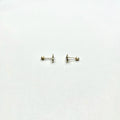 14K Gold CZ Infinity Stud Earrings