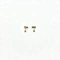 14K Gold CZ Infinity Stud Earrings